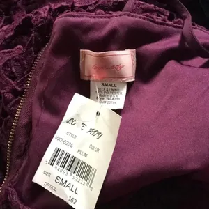 Love...Ady Lace Fit Flare Lined Purple Dress NWT v6x thumbnail 8