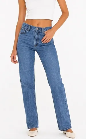 Abercrombie & Fitch The 90s Slim Straight Ultra High Rise Jeans Blue Size 26/2 thumbnail 1