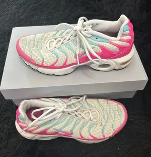 NIKE air max plus Gs south beach lace up shoes sneakers women's 8.5=7Y preowned thumbnail 1