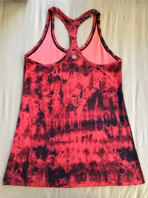 LULULEMON Cool Racerback II Nulu *Game Day in Game Day Red Black Multi Sz. 4 thumbnail 9