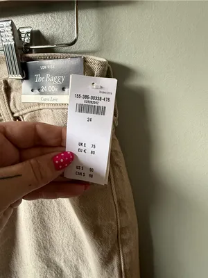 NWT Abercrombie & Fitch The Baggy Low Rise Jeans 24 Curve thumbnail 4