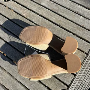 a New Day Womens Arden Raffia Ornamented Block Heels Tan Brown size 7 summer nwt thumbnail 9