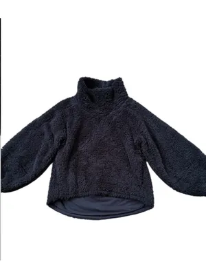 Lululemon Warmth Restore Sherpa Funnel Neck Pullover Black Size Medium thumbnail 6