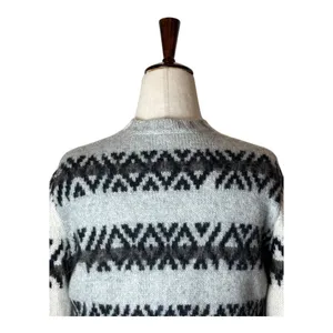 All Saints Catalina Jumper Sweater Women XS Ivory‎ Gray Wool Alpaca Knit Nordic thumbnail 5
