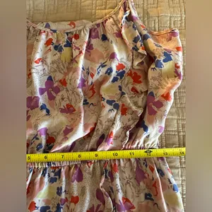 Parker Floral Racerback Silk Spaghetti Strap Mini Dress Size S thumbnail 10