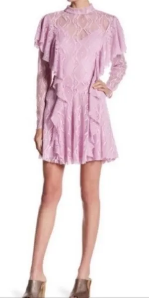 NWT Free people rock Candy lace ruffle‎ dress sz S thumbnail 1