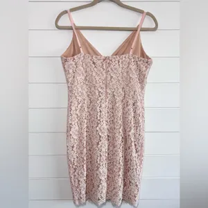 Lulus Sweet Blossom Blush Pink Lace Floral‎ Dress Size 10 thumbnail 4