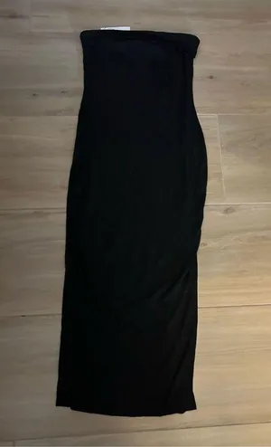 PRETTYGARDEN NEW Lined Bodycon Side Slit Strapless Ribbed Maxi Dress M thumbnail 4