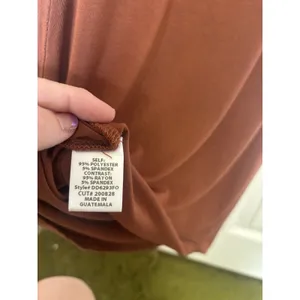 Fore Brown Mesh Sheer Long Sleeve Mock Neck 2 Piece Dress M Layered thumbnail 7