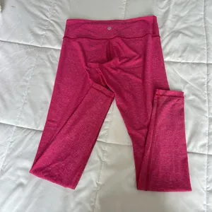 Lululemon Womens 8 Leggings‎ Hot Pink Heathered Yoga thumbnail 4