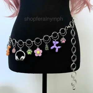 Silver Harajuku Y2K Dopamine Handmade Chain Belt, Fits 21-40 Inches, X7GA1398 thumbnail 4