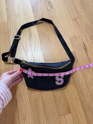 Stoney Clover Lane Black S Monogram Patch Fanny Pack thumbnail 4