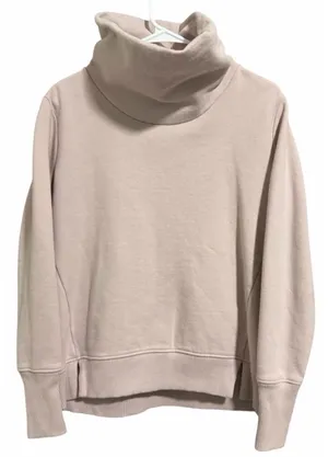 Athleta Funnel Neck Sweatshirt Faint‎ Pink Women's Size Medium thumbnail 1