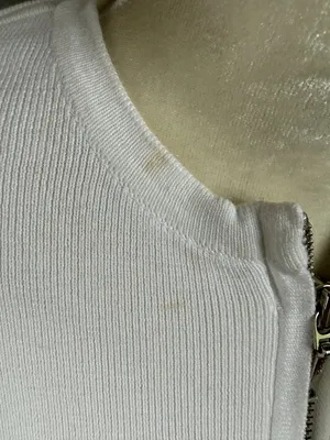 J. Crew women's white long sleeve zip up crewneck stretchy sweater size small thumbnail 10