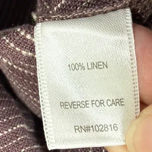 Garnet Hill Womens 0 Plum Striped 100% Linen Drop Waist Shift Dress 45889 thumbnail 6
