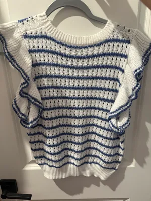 blue and white shirt thumbnail 1