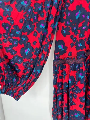 Free People Love Letter Tunic Top Mini Dress Red retail $128.00 thumbnail 5
