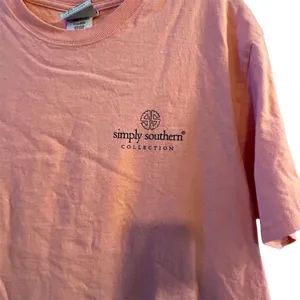 Simply Southern Women's‎ M Pink Short Sleeve T-Shirt Casual Spring Llama thumbnail 2