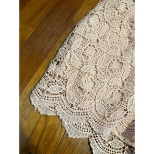 Torrid Blush Pink Floral Lace Scalloped Hem Shorts Size 1 Elastic Waist Tie thumbnail 10