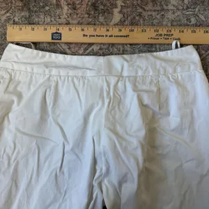 Loro Piana White Cotton Silk Blend Wide Leg Trousers Pants Italy Size 44 thumbnail 8