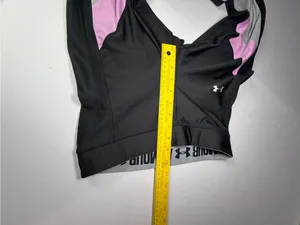 Under Armour Black Leggings with Light Gray Branded Waistband thumbnail 4