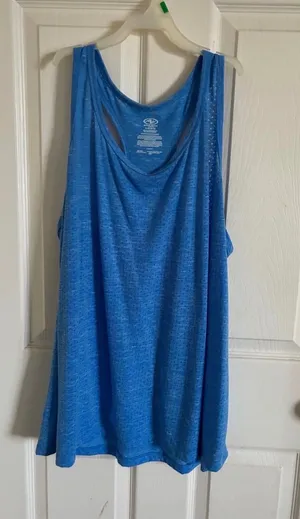 Athletic Works Blue Women's Scoop Back Active Tank thumbnail 1