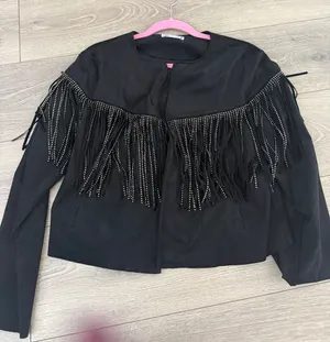 Zara  suade fringe jacket adorable size M thumbnail 1