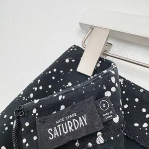 Kate‎ Spade Skirt Size 0 Dark Deer Dot Polka Speckled Print Old Money Retro thumbnail 3