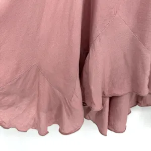 Free People Easy Does It Mini Skirt Womens Medium‎ Mauve Boho Ruffle Fairycore thumbnail 6