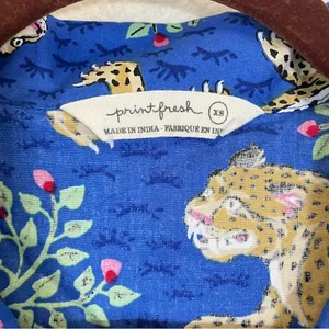 Printfresh Bagheera Men's Long Sleep Shirt Sapphire‎ Size XS thumbnail 3