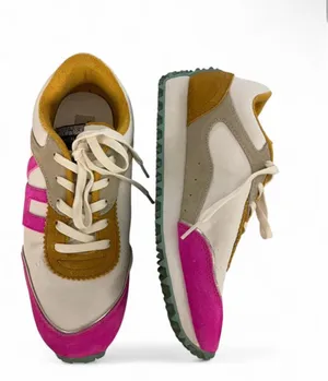 Vintage Havana Women’s Cosmic Sneaker Mustard & Pink Retro Chunky Size 9 thumbnail 8