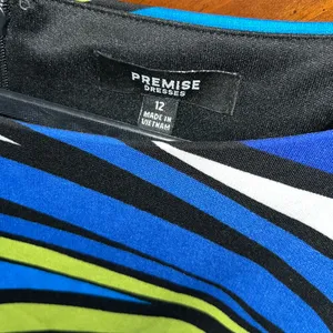 Vintage Premise Zebra Mod Neon Print Mini Dress 20” P2P thumbnail 3