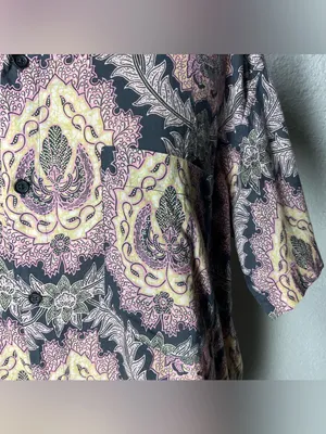 Isabel Marant Iggy Print Button Up Shirt Retro Print Womens Size S thumbnail 6