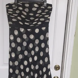 Ann Taylor Strapless Polka Dot Dress Size 14 thumbnail 2