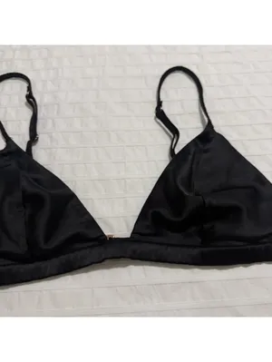 Victoria's Secret Unlined Bralette Sz M Medium Black thumbnail 9