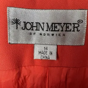 John Meyer Norwich‎ Orange Floral Embroidered Blazer 14 | Statement Art to Wear thumbnail 7