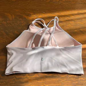 Lululemon Women's High Neck Sports Bra - Light Pink thumbnail 4