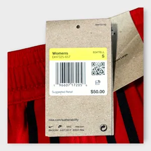 Nike Women Fly Crossover Shorts 7" University Red Black Stripes & Elastic Waist thumbnail 6