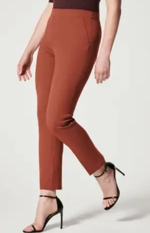 Spanx On The Go Ankle Slim Straight Pant Bronze Glow Size Medium thumbnail 1