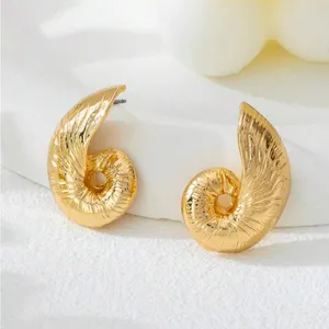 Gold Shell Earrings thumbnail 3