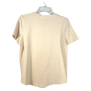 Lululemon Love Crew T-Shirt Prosecco White Striped Pima Cotton Size 8 thumbnail 3
