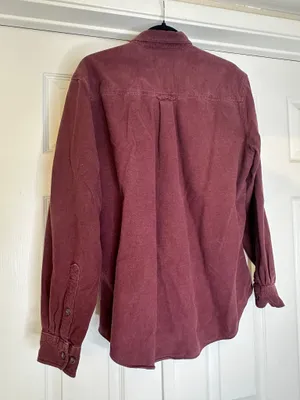 Woolrich Burgundy Faded Button Up Shirt Men’s M Vintage Feel thumbnail 4