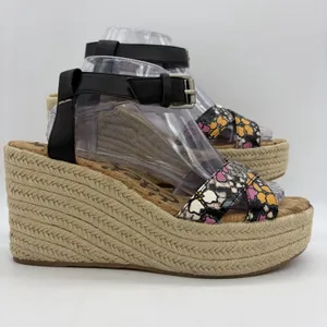 Sam Edelman Womens 10 Sandals‎ Destin Wedge Espadrille Floral Platform Shoes thumbnail 2