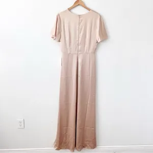 Show Me Your Mumu Rome Twist Maxi Dress Champagne Wedding Bridesmaid Satin Gown thumbnail 8