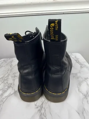 Dr. Martens 1460 Original Smooth Leather Lace Up Boots Black size w 10 m 9 thumbnail 4