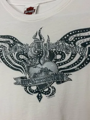 HARLEY-DAVIDSON Fargo ND Long Sleeve Graphic Tee White Women’s S thumbnail 10