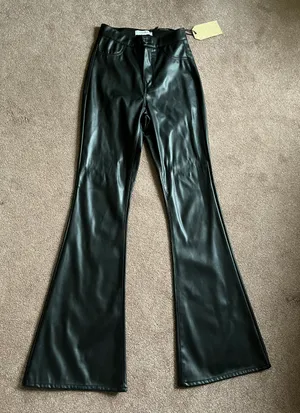 American Threads Faux Leather Flare Pants thumbnail 2
