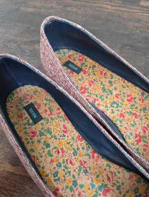 Mere Ballet Flat Shoe Bows Tweed Colorful Ecentric Artsy Fun Statement Size 9 thumbnail 6