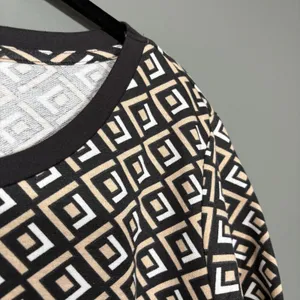 Collection L T-Shirt Dress Black & Tan Geometric Casual - Women's Plus Size 14 thumbnail 2