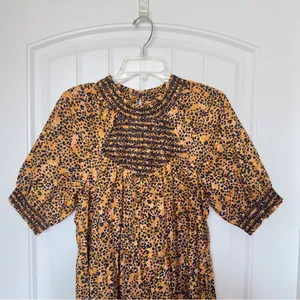 Saylor Kristin Large Leopard Print Tiered‎ Maxi Dress Cottagecore Prairie Boho thumbnail 6
